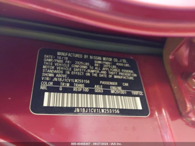 JN1BJ1CV1LW253156 Nissan Rogue Sport Sv Fwd Xtronic Cvt