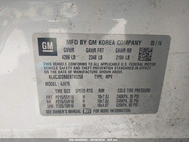 Buick Encore Premium 2014 KL4CJDSB6EB745258 Image 9