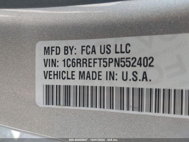 1C6RREFT5PN552402 RAM 1500 Big Horn  4x2 5'7 Box