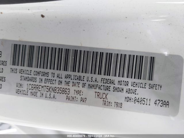 1C6RREMT5KN835863 RAM 1500