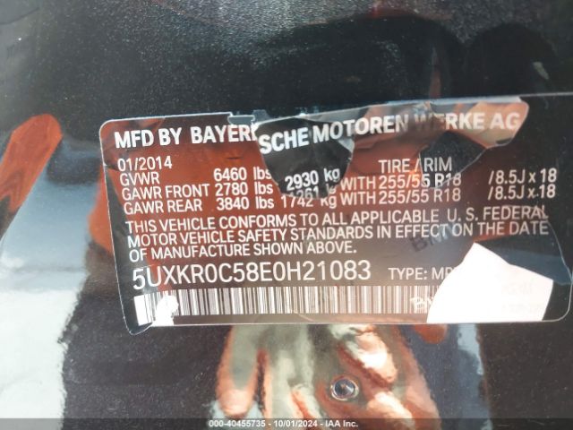 5UXKR0C58E0H21083 BMW X5 Xdrive35i