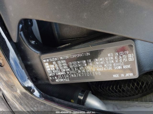 2019 SUZUKI GSX-R750 JS1GR7MA7K7101198 Photo 9