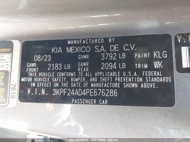 KIA Forte Lxs 2023 3KPF24AD4PE676286 Image 9