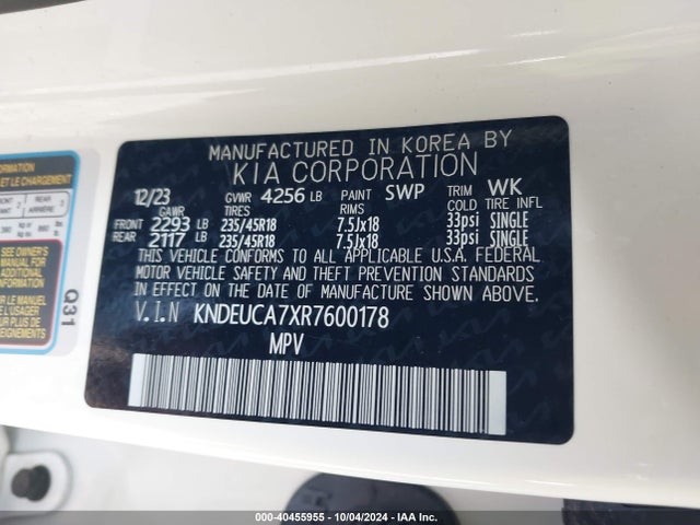KIA Seltos X-line 2024 KNDEUCA7XR7600178 Image 9