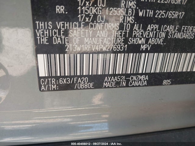 Toyota Rav4 Xle 2023 2T3W1RFV4PW276931 Image 9