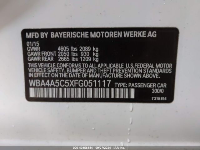 WBA4A5C5XFG051117 BMW 428 Gran Coupe
