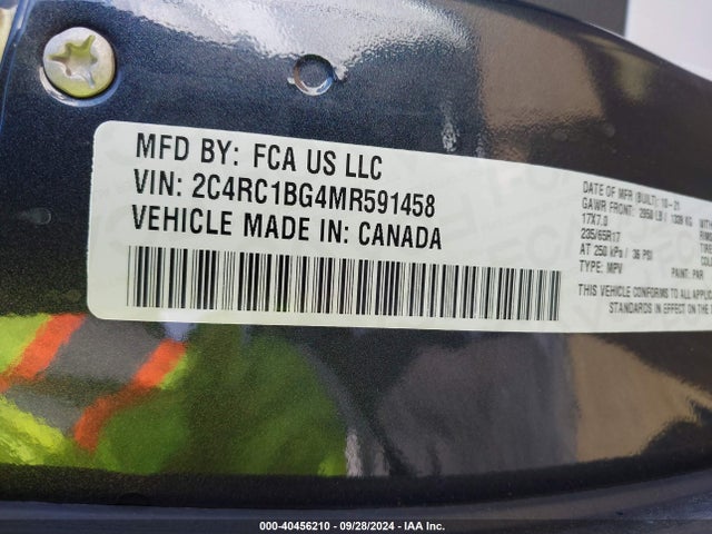 Chrysler Pacifica Touring L 2021 2C4RC1BG4MR591458 Image 9