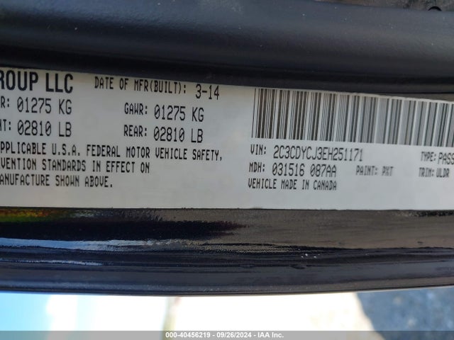Dodge Challenger Srt8 2014 2C3CDYCJ3EH251171 Image 9