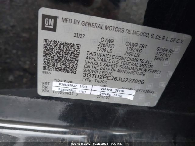 3GTU2PEJ6JG227096 GMC Sierra 1500 Denali