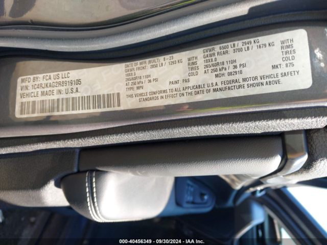 1C4RJKAG2R8919105 Jeep Grand Cherokee L Laredo 4x4