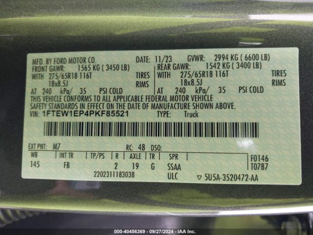 1FTEW1EP4PKF85521 Ford F-150 Xlt