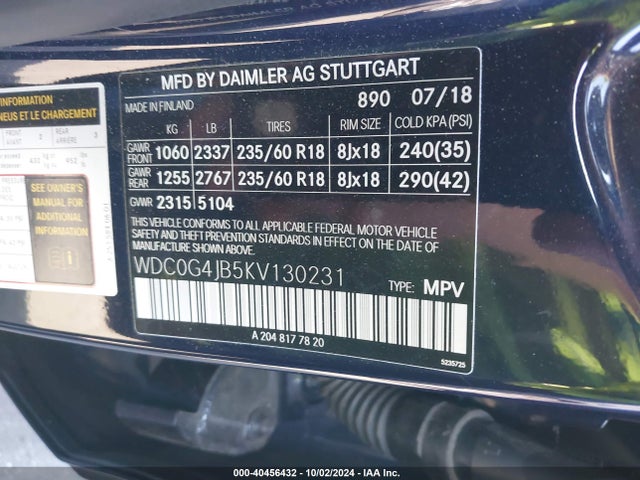 WDC0G4JB5KV130231 Mercedes-Benz GLC 300