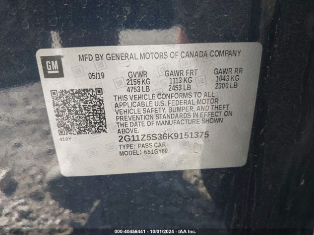 2G11Z5S36K9151375 Chevrolet IMPALA LT
