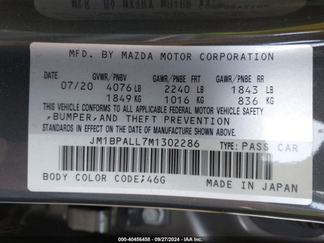 JM1BPALL7M1302286 Mazda Mazda3 Preferred