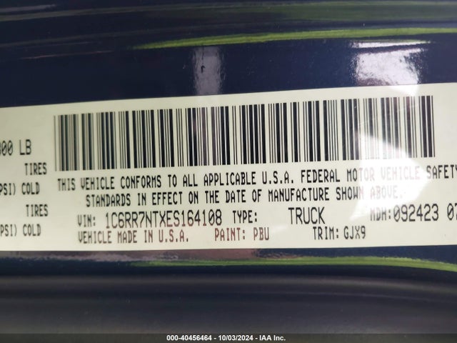1C6RR7NTXES164108 RAM 1500 Laramie