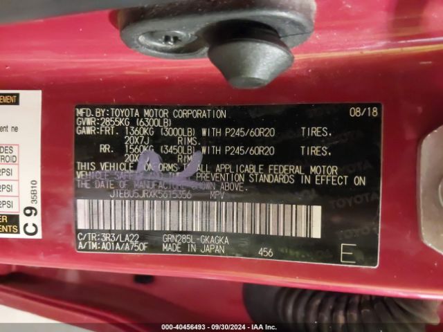 JTEBU5JRXK5615356 Toyota 4runner Limited