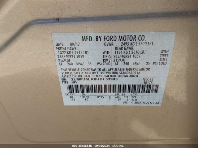 2LMPJ6LR8HBL53993 Lincoln Mkx Reserve