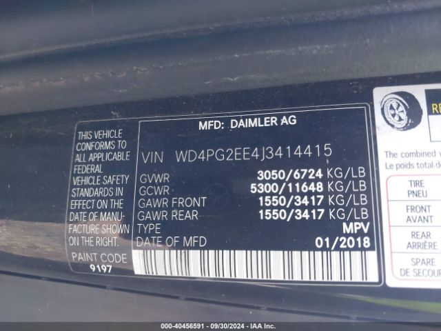 WD4PG2EE4J3414415 Mercedes-Benz Metris