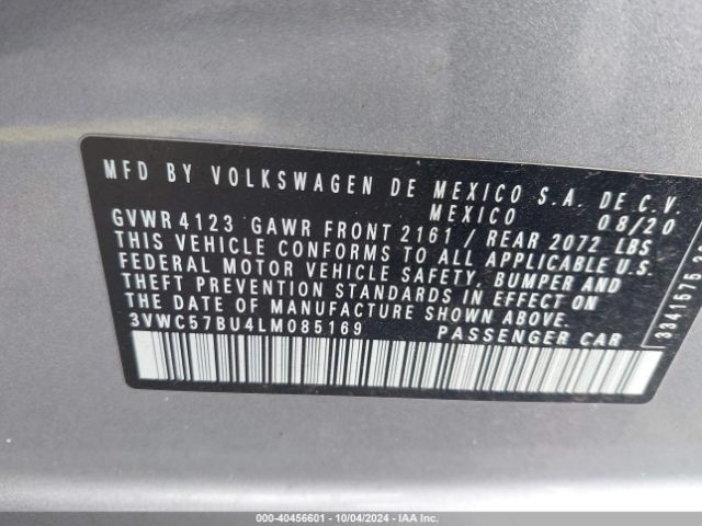 3VWC57BU4LM085169 Volkswagen Jetta 1.4t R-line/1.4t S/1.4t Se