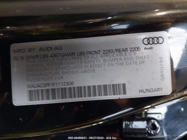 WAUACGFF1F1112306 Audi A3 1.8t Premium