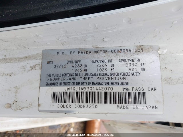 JM1GJ1W53G1442070 Mazda MAZDA6