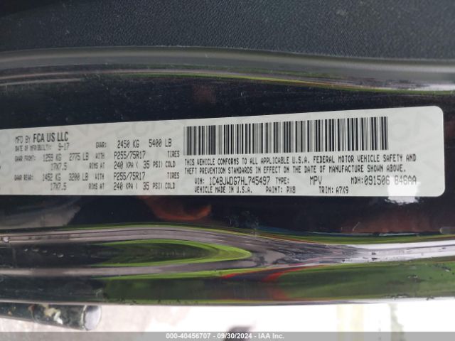 1C4BJWDG7HL745497 Jeep Wrangler Unlimited Sport 4x4