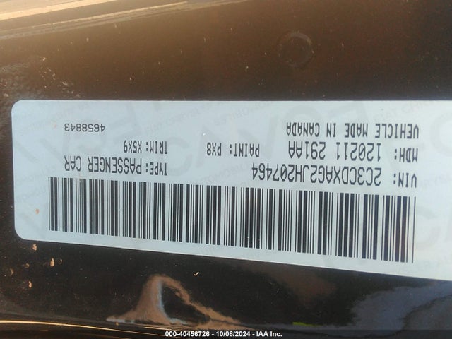 2C3CDXAG2JH207464 Dodge Charger Police Rwd
