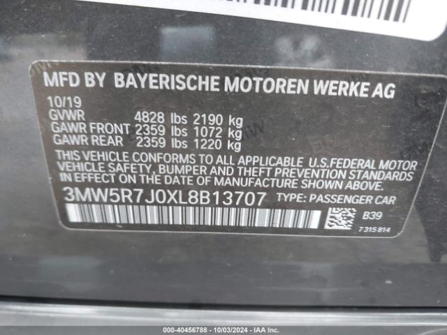 3MW5R7J0XL8B13707 BMW 330i Xdrive