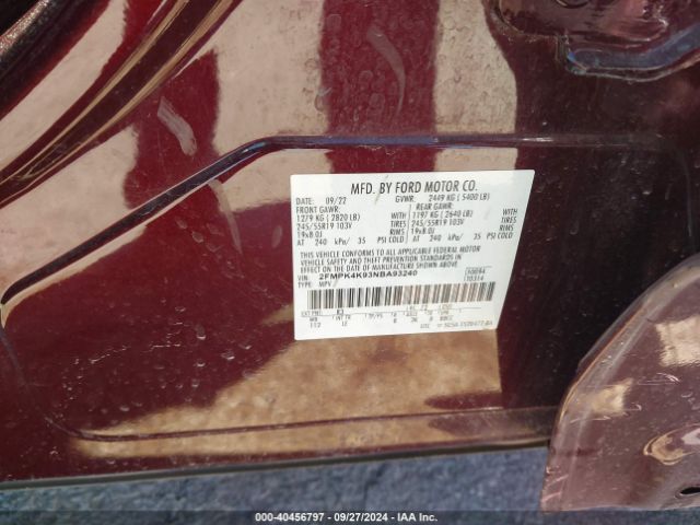 2FMPK4K93NBA93240 Ford Edge Titanium