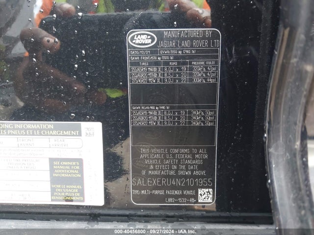 SALEXERU4N2101955 Land Rover Defender 110 X