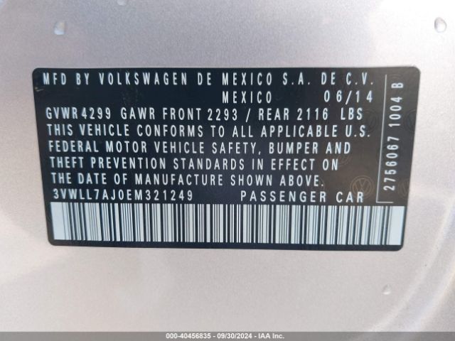3VWLL7AJ0EM321249 Volkswagen Jetta 2.0l Tdi