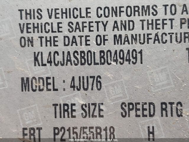 KL4CJASB0LB049491 Buick Encore Fwd Preferred