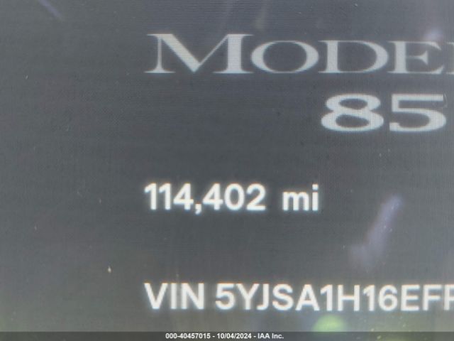 5YJSA1H16EFP30321 Tesla Model S P85