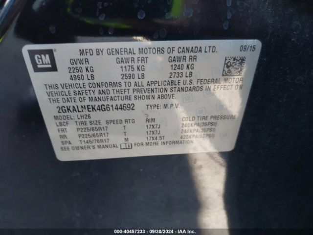 2GKALNEK4G6144692 GMC Terrain Sle-2