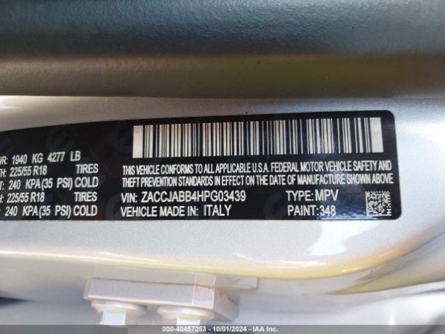 ZACCJABB4HPG03439 Jeep Renegade Altitude Fwd