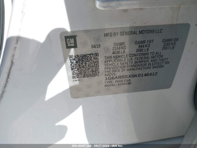 1G6AR5SX6K0146412 Cadillac CTS LUXURY