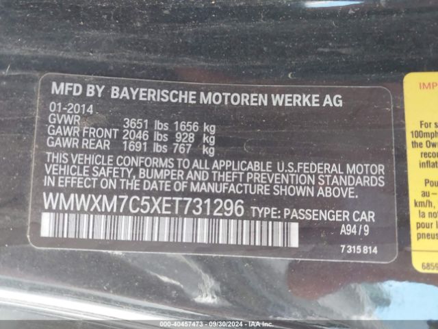 WMWXM7C5XET731296 Mini Hardtop Cooper S
