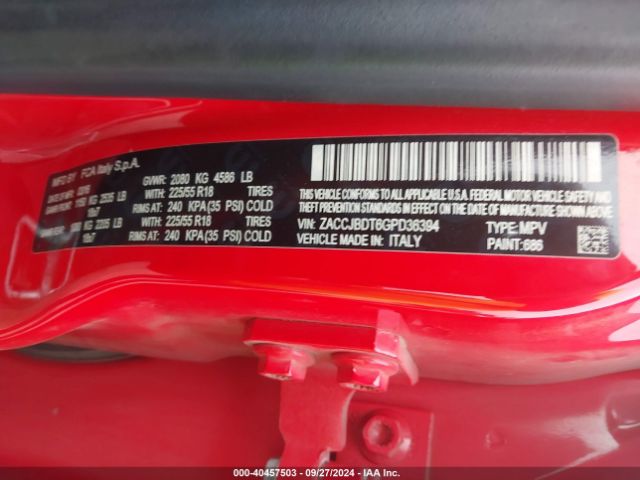 ZACCJBDT6GPD36394 Jeep Renegade Limited