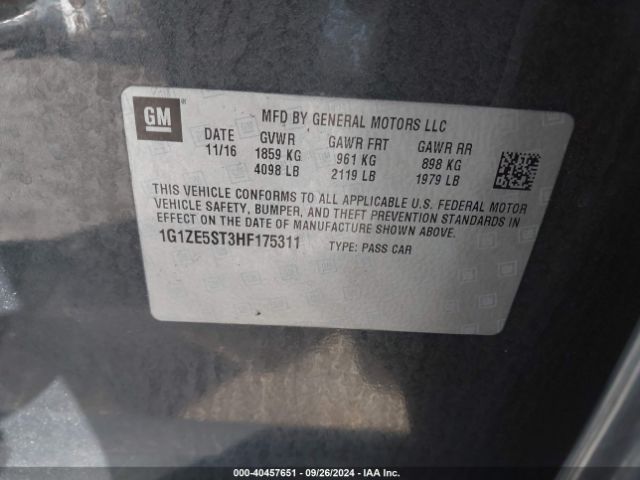 1G1ZE5ST3HF175311 Chevrolet MALIBU 1LT