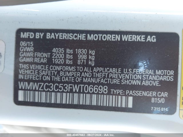 2015 MINI COUNTRYMAN WMWZC3C53FWT06698 Photo 8