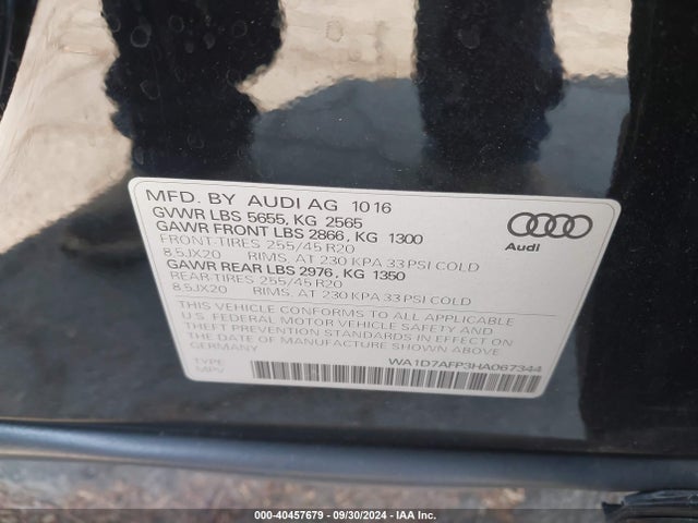WA1D7AFP3HA067344 Audi Q5 3.0t Premium Plus