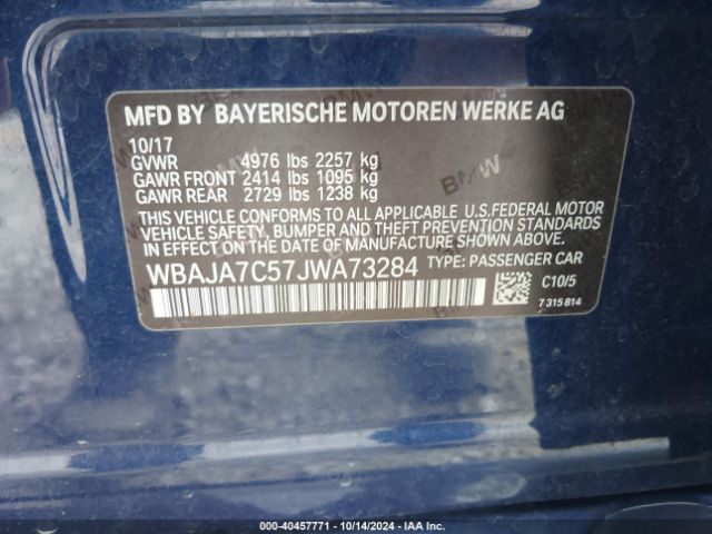 WBAJA7C57JWA73284 BMW 530i Xdrive