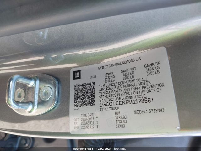 1GCGTCEN5M1128567 Chevrolet Colorado 4wd  Short Box Lt