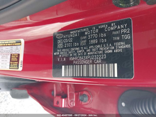 KMHRC8A3XPU232223 Hyundai Venue Sel