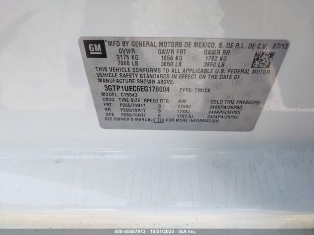 3GTP1UEC6EG178004 GMC Sierra 1500 Sle