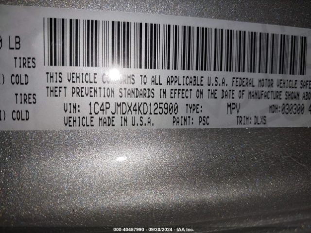 1C4PJMDX4KD125900 Jeep Cherokee Limited 4x4