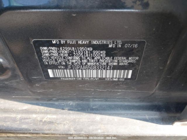 JF1GPAA65G8332147 Subaru Impreza 2.0i