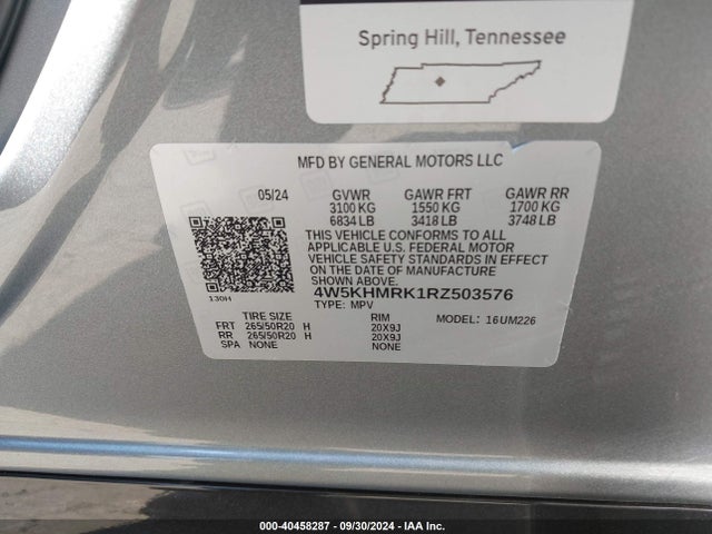 4W5KHMRK1RZ503576 Acura Zdx A-spec