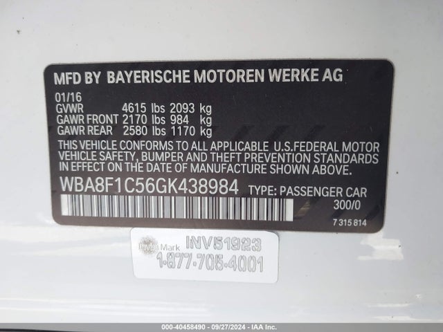WBA8F1C56GK438984 BMW 328d Xdrive