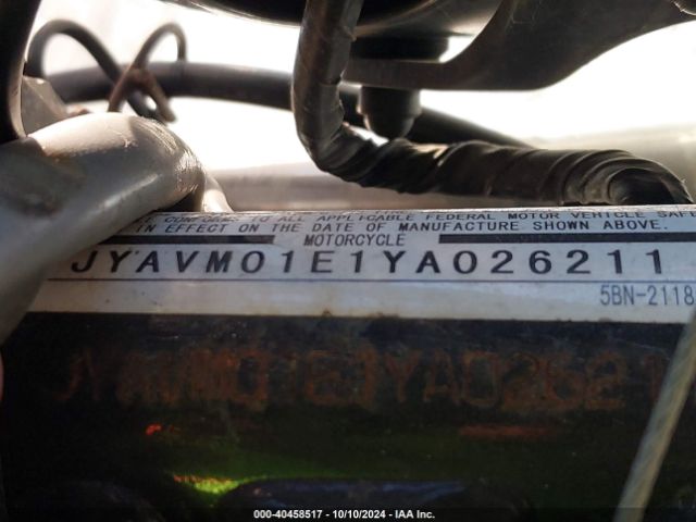 2000 YAMAHA XVS65 JYAVM01E1YA026211 Photo 9
